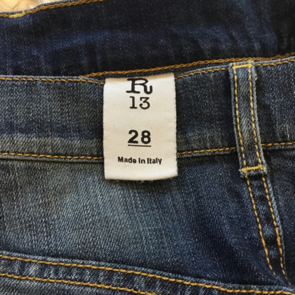 R13 Relaxed Skinny Boyfriend Jeans - Picture 16 of 16